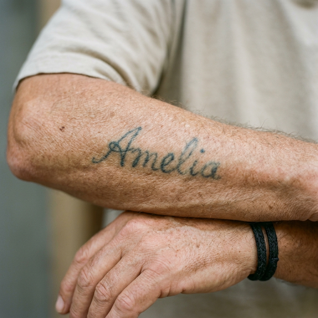Before old tattoo letters